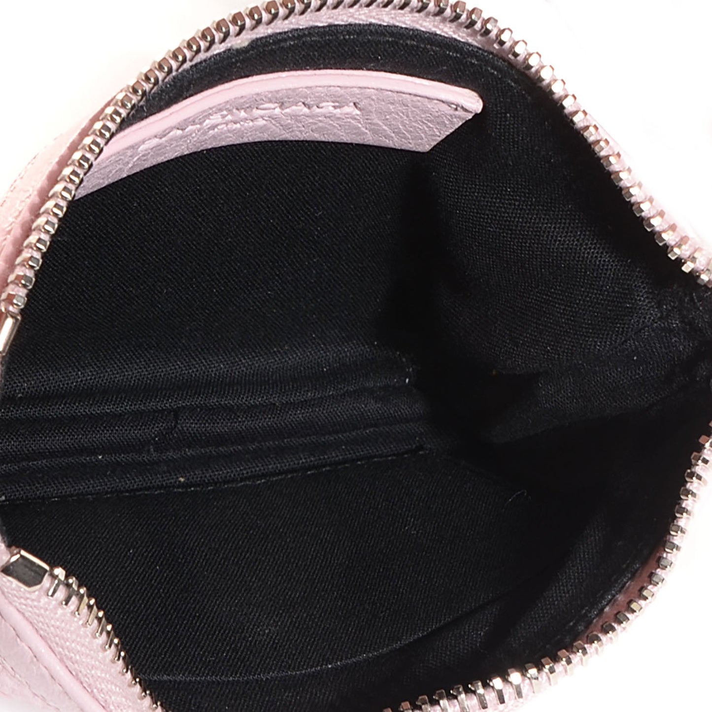 Agneau Giant 12 Silver Hardware M Porte-Monnaie Coin Purse Rose Poudre