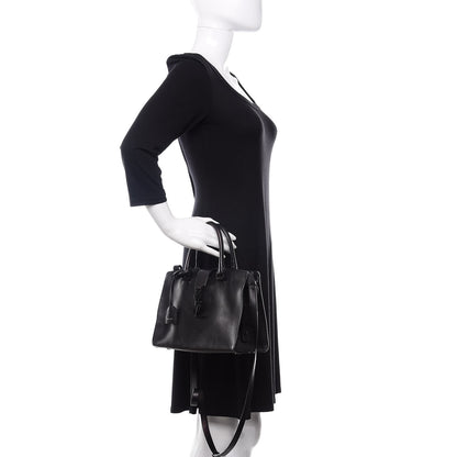 Saint Laurent Calfskin Baby Monogram Cabas Black 3 of 12