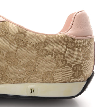 Gucci Monogram Nappa Interlocking G Sneakers 37 New Sand Rose Dragea 10 of 10
