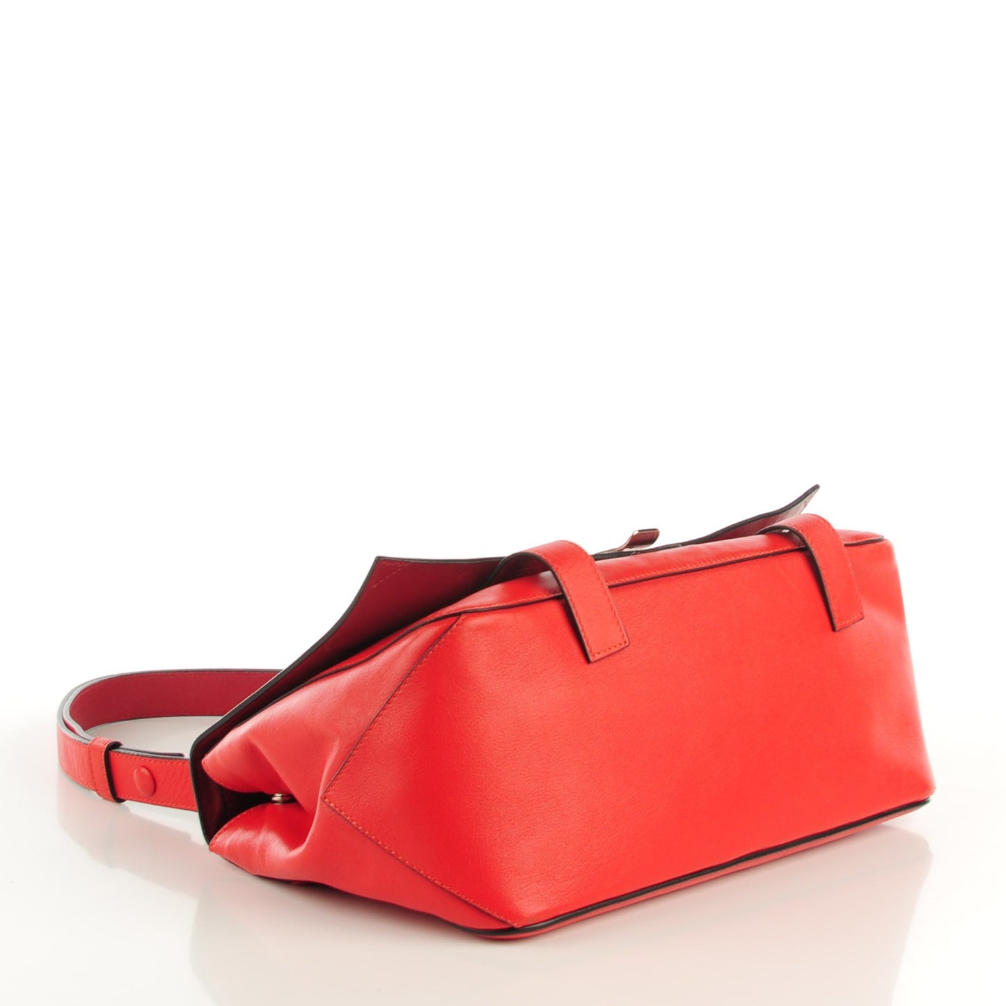 Calfskin Double Sided PS Courier Bag Poppy Chianti
