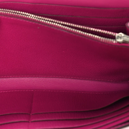 Hermes Shiny Alligator Constance Long Wallet Rose Scheherazade 6 of 8