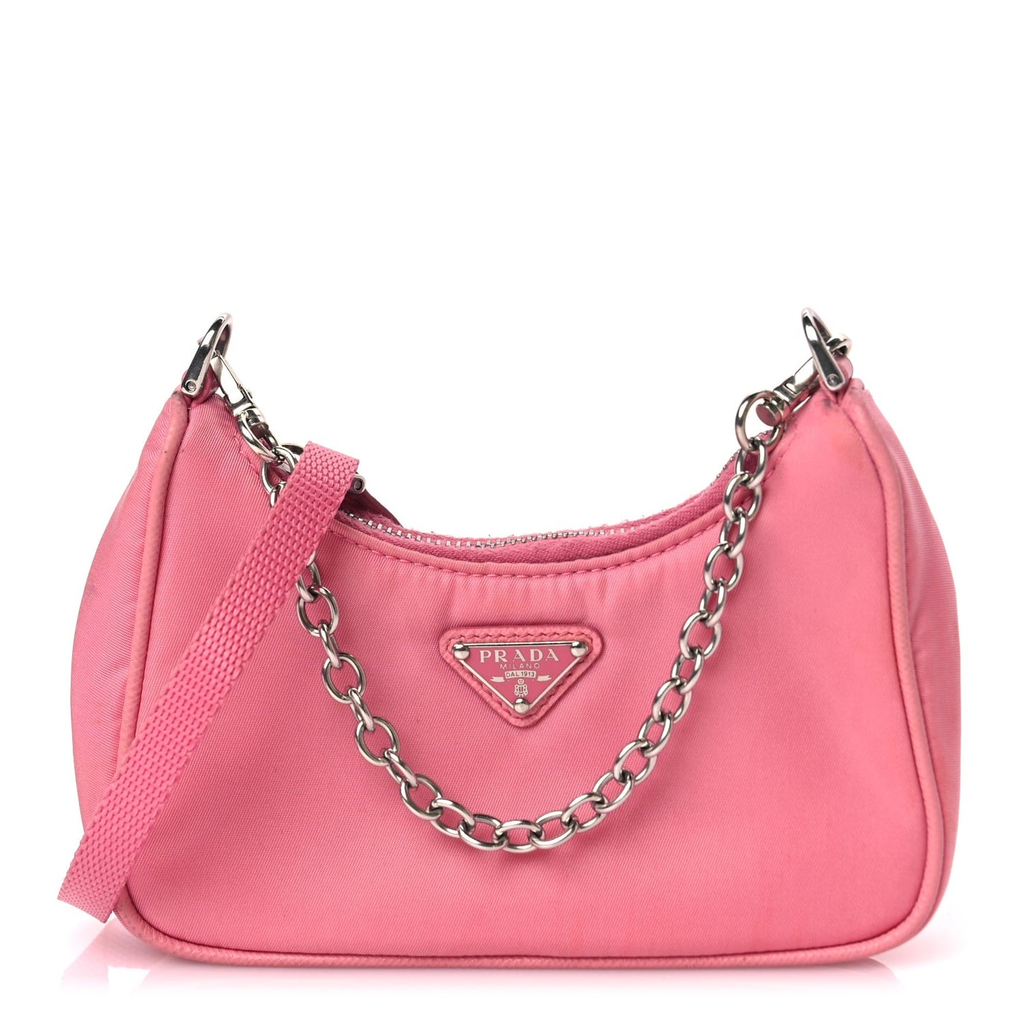 Tessuto Nylon Saffiano Mini Re-Edition 2000 Shoulder Bag Begonia