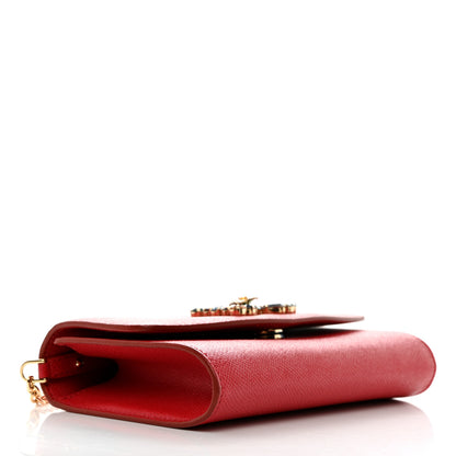 Dolce & Gabbana Dauphine Crystal Wallet On Chain Red 4 of 11