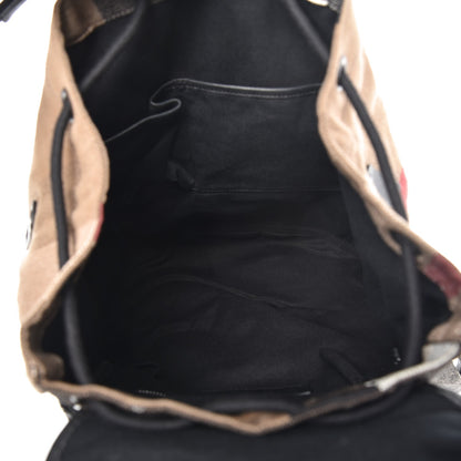 Burberry Canvas Mega Check Korbin Backpack Camel 5 of 10