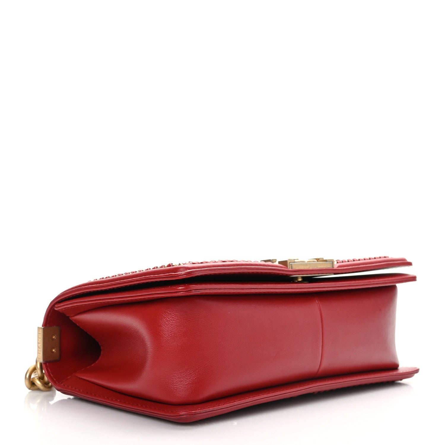 Chanel Lambskin Quilted Medium Top Handle Boy Flap Red 3 of 8