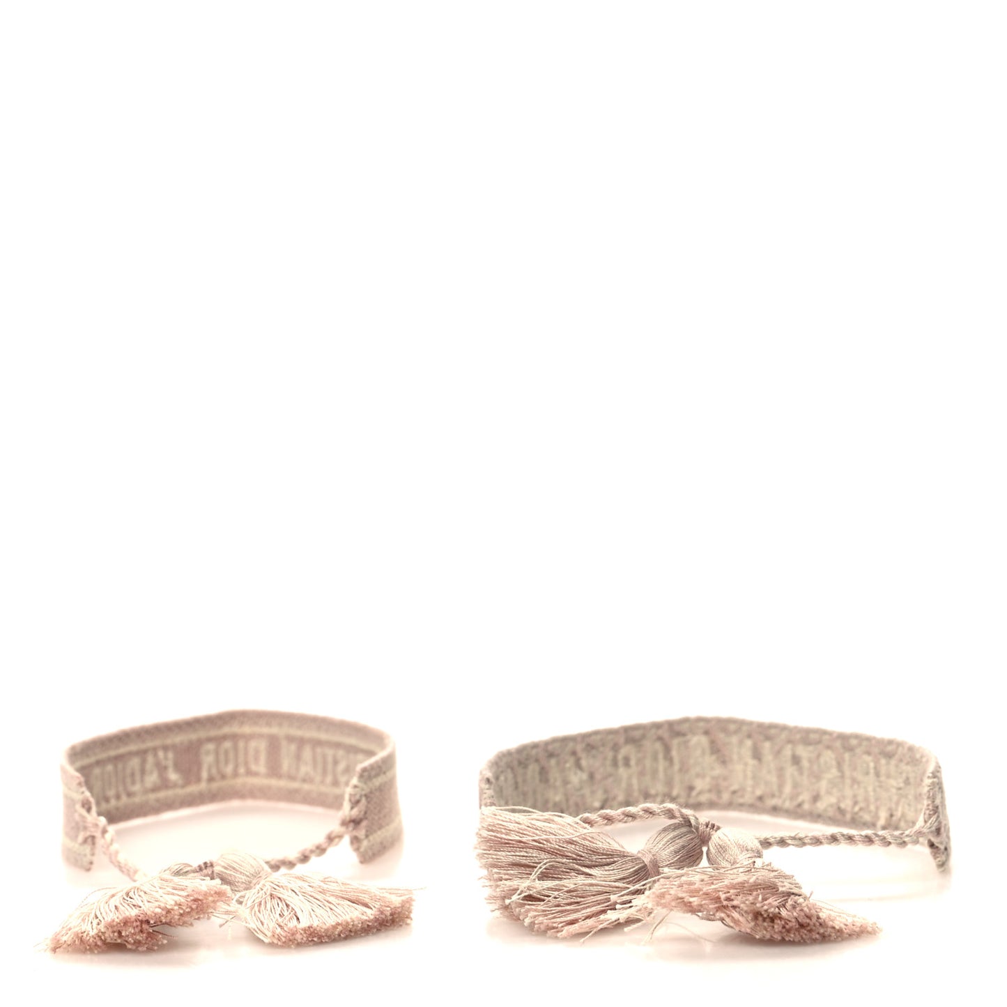 Woven Cotton J'Adior Friendship Bracelet Set Pink