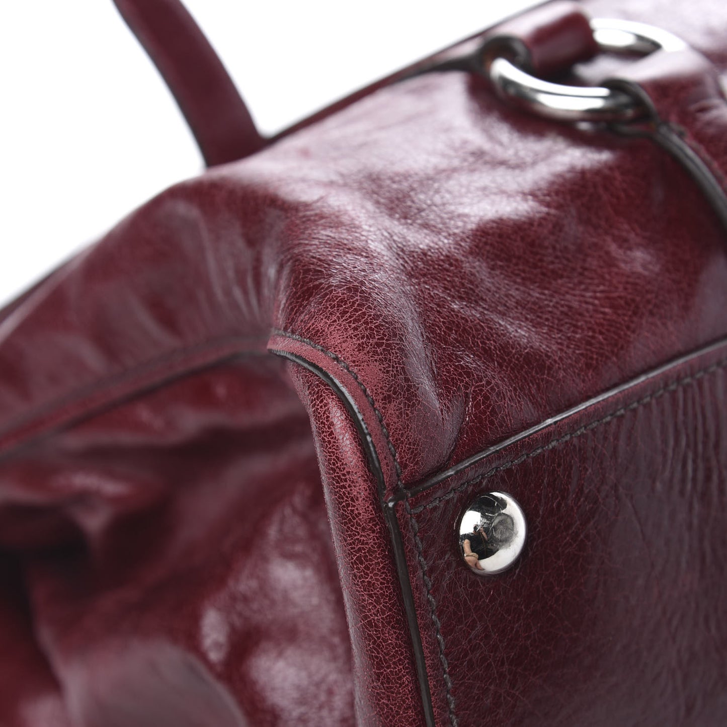 Vitello Shine Tote Amaranto