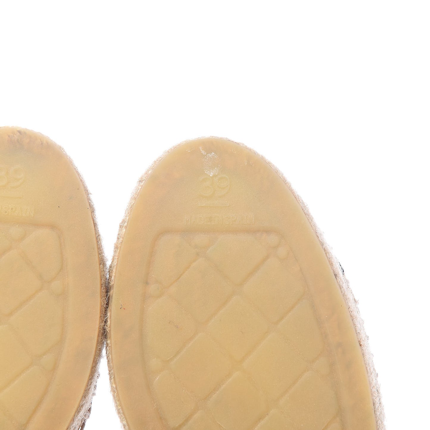 Lambskin CC Espadrilles 39 Beige Black