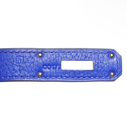Hermes Taurillon Clemence Kelly Retourne 32 Bleu Electrique 10 of 24