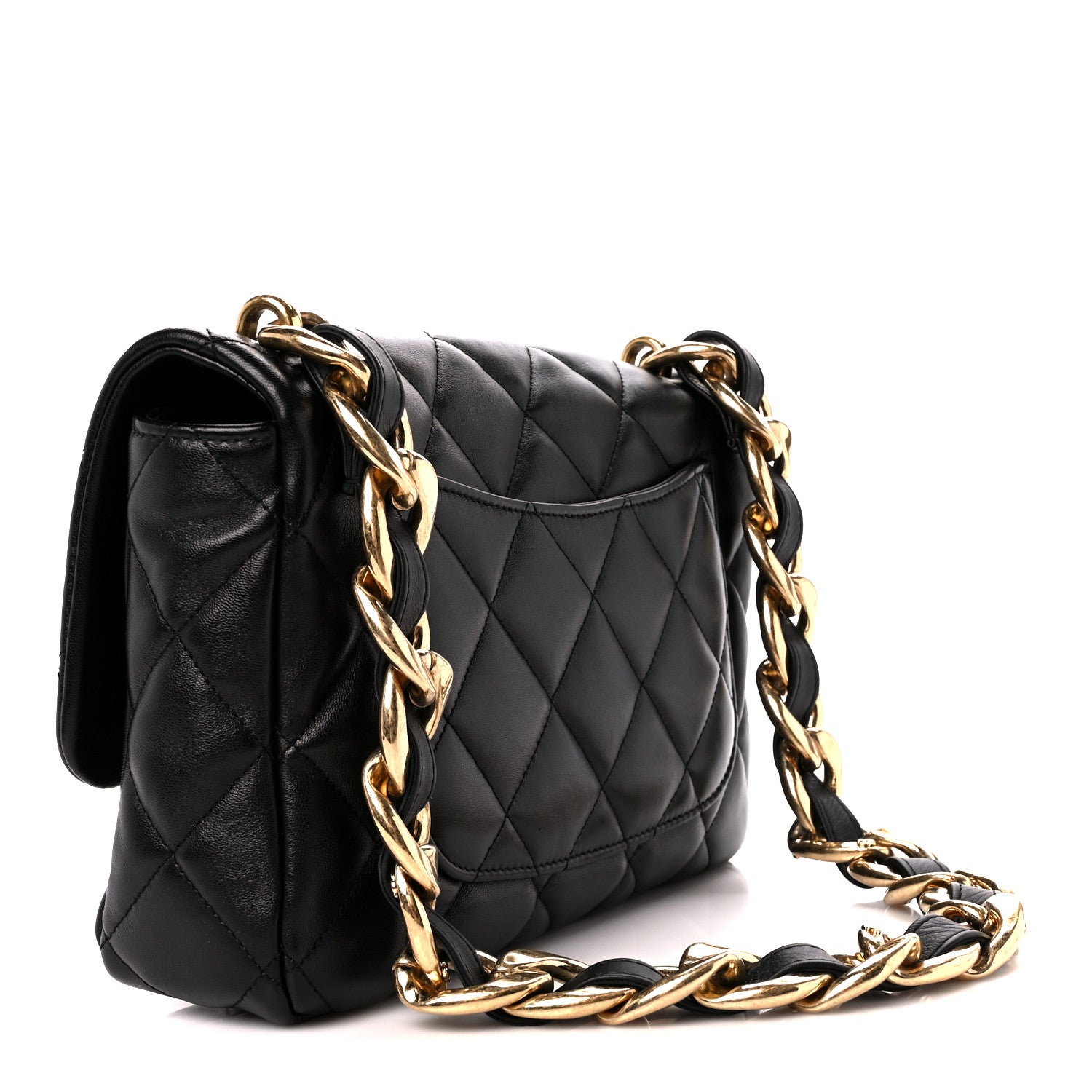 Chanel Lambskin Quilted Large CC Funky Town Flap Black 4 of 12