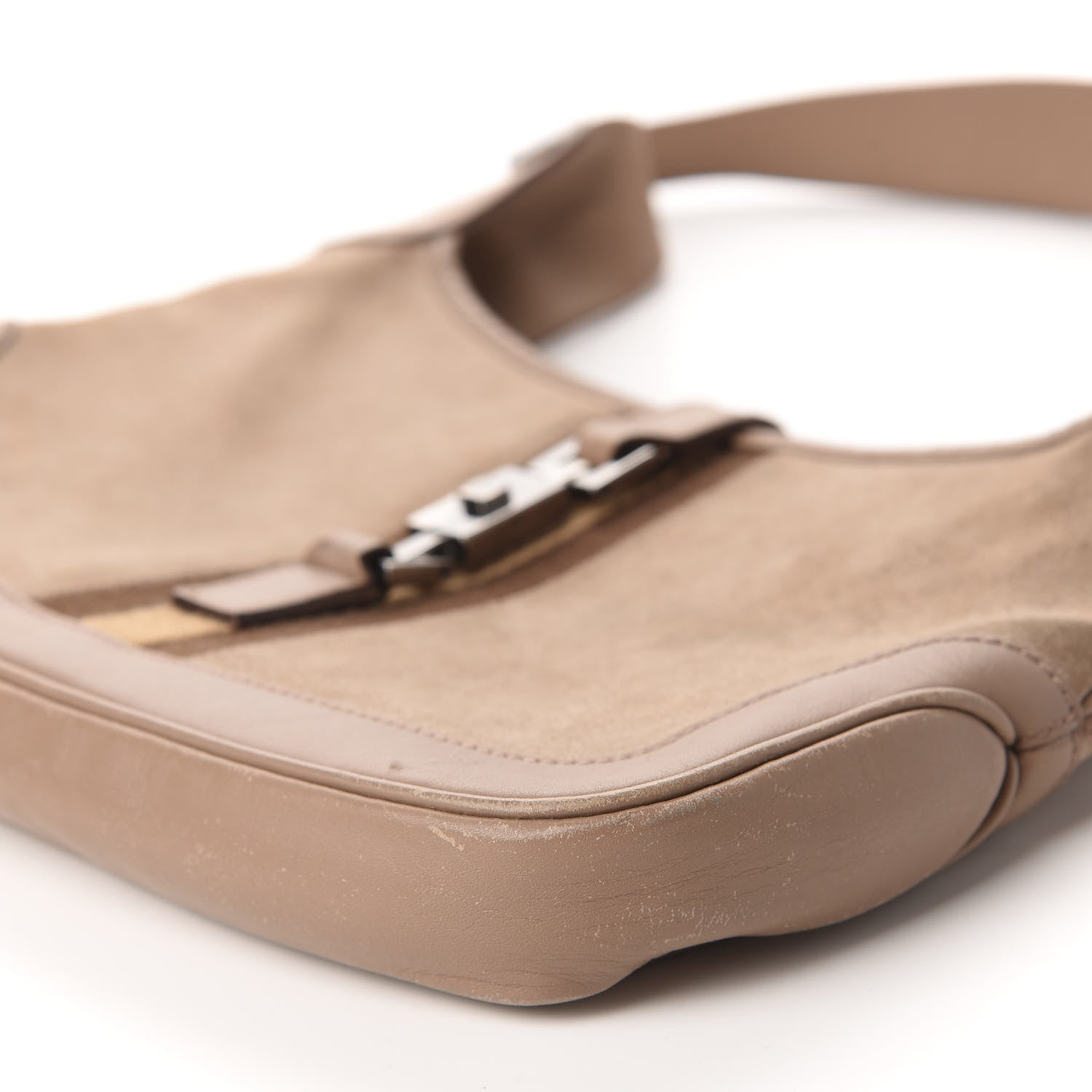 Gucci Suede Small Jackie O Hobo Tan 7 of 13