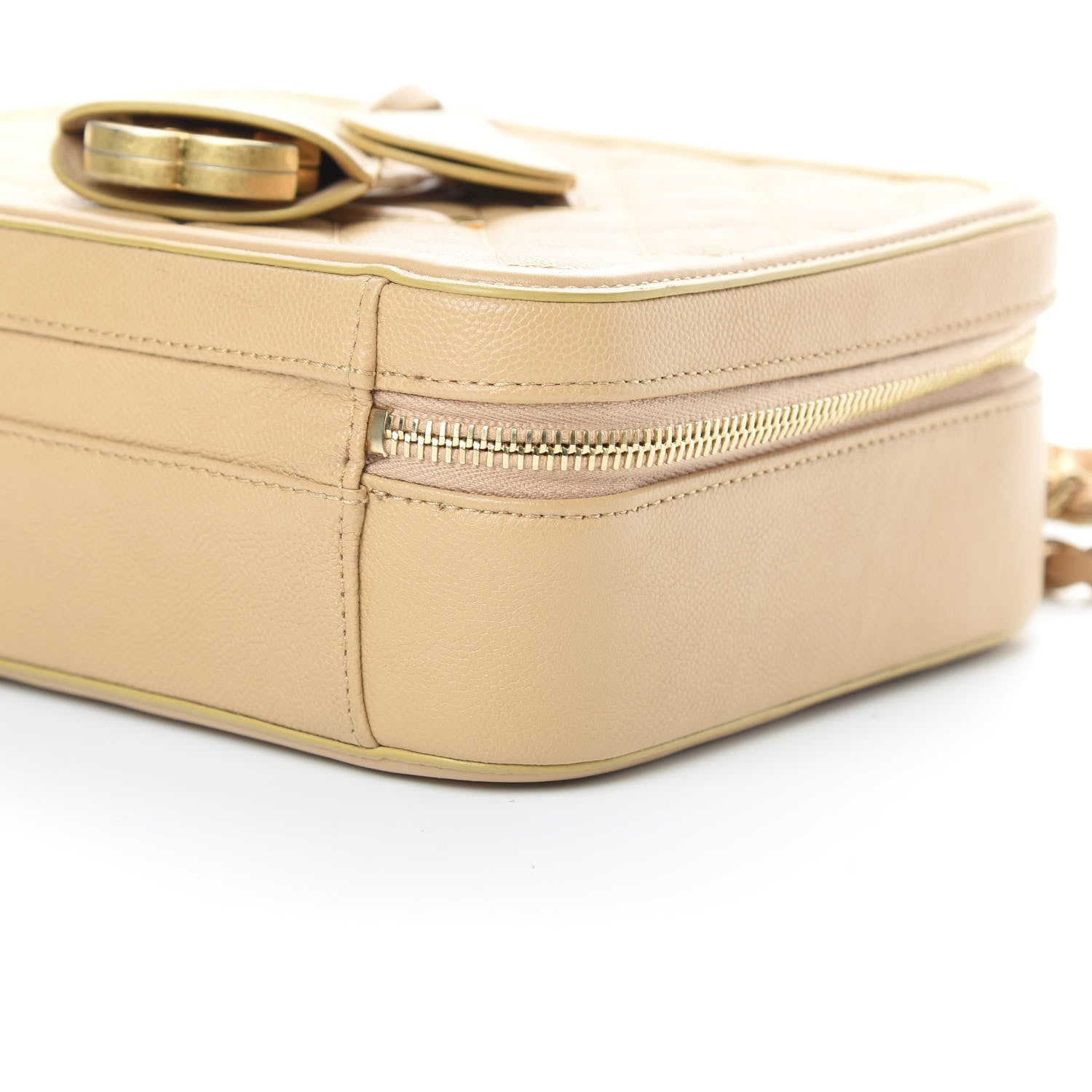 Chanel Caviar Quilted Medium CC Filigree Vanity Case Beige 10 of 13