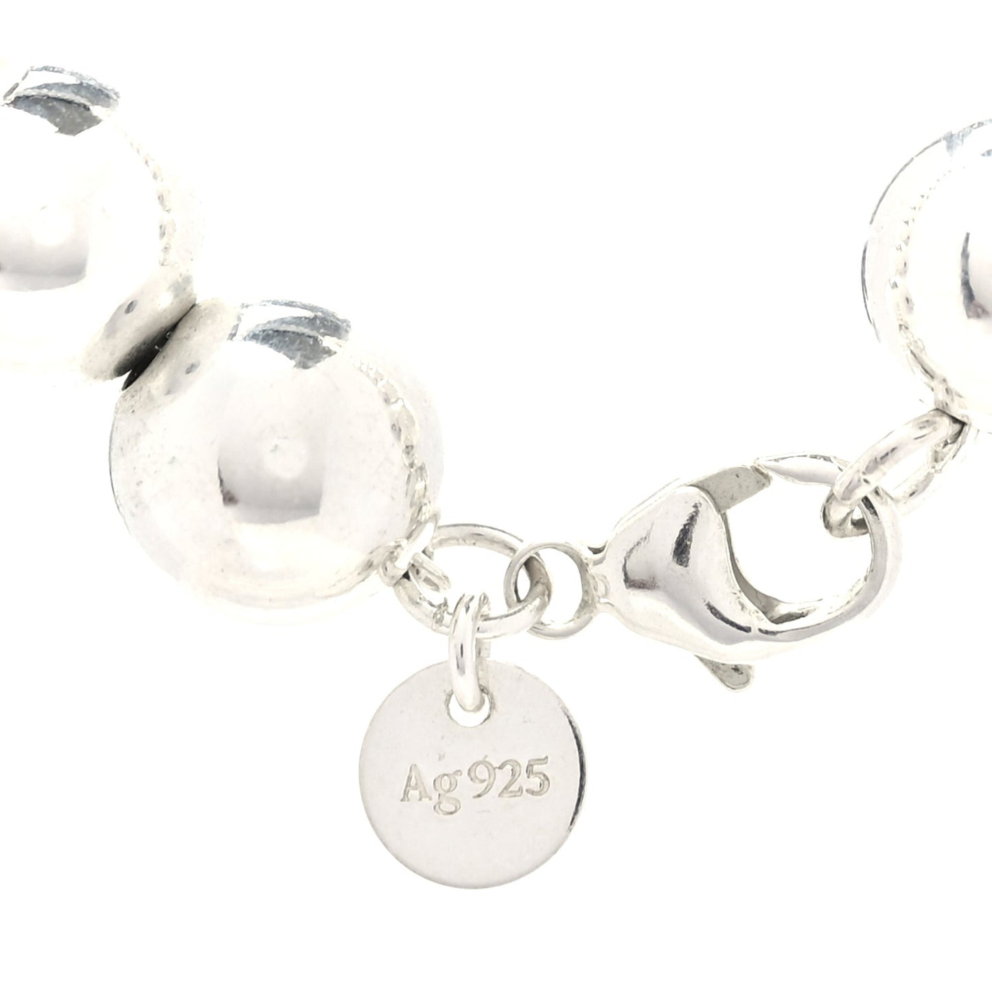 Sterling Silver 10mm HardWear Ball Necklace Bracelet Set