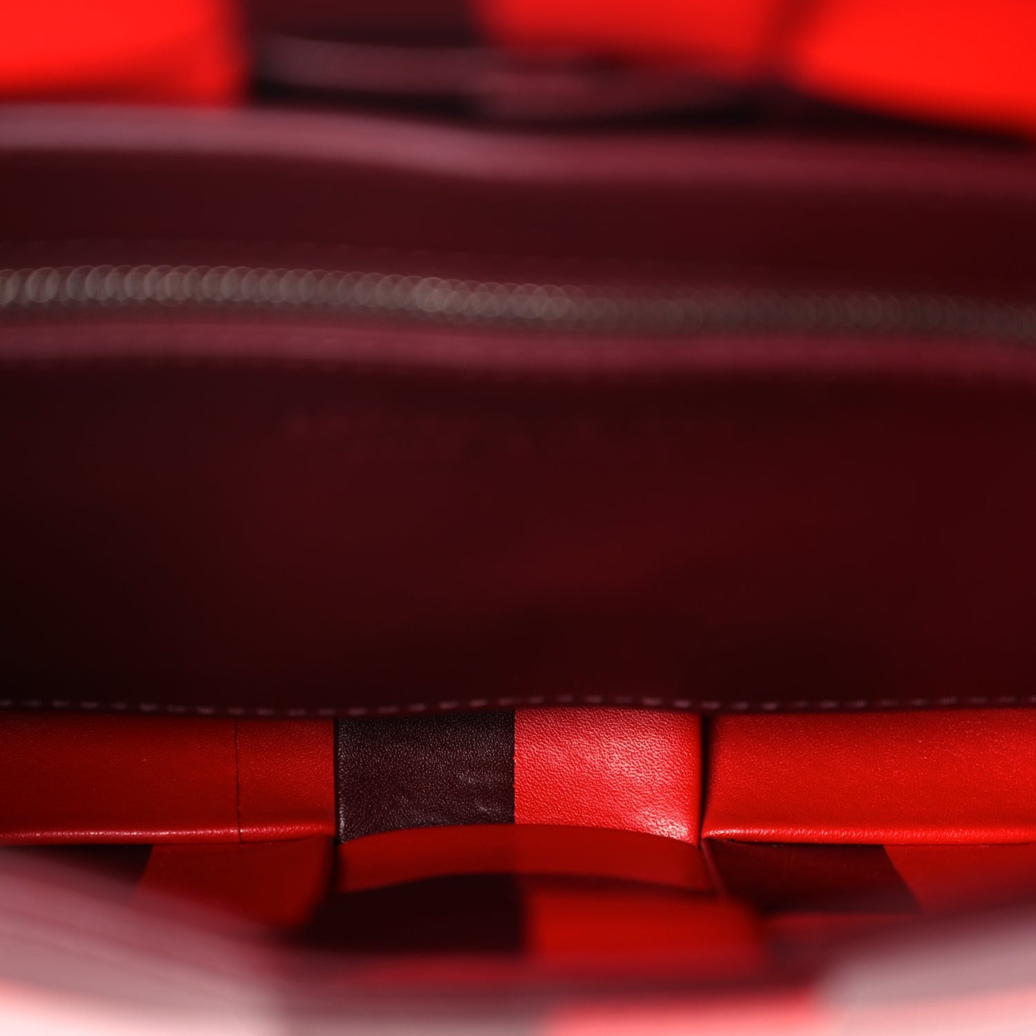 Bottega Veneta Lambskin Maxi Intrecciato Bicolor Cassette Crossbody Bag Red 4 of 8