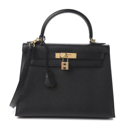 Hermes Epsom Kelly Sellier 28 Black 1 of 12