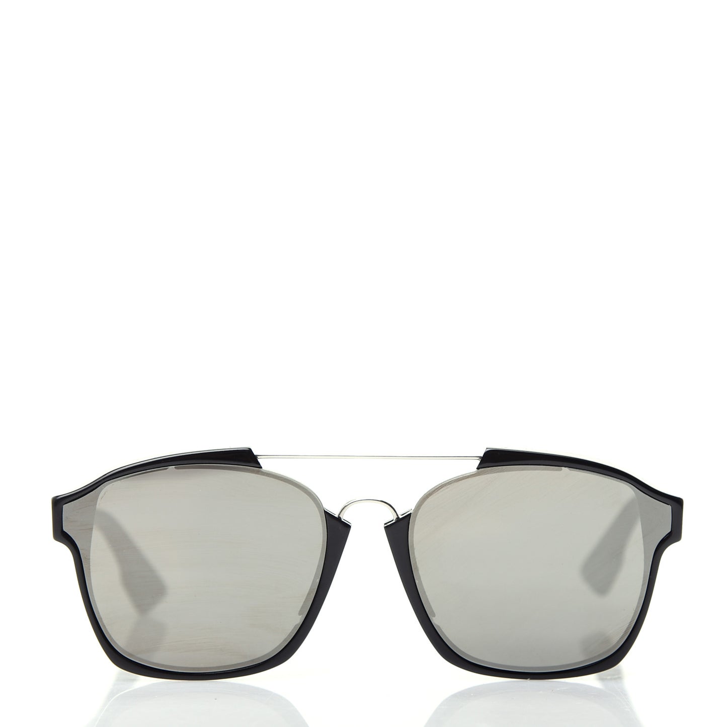 Abstract Square Mirrored Sunglasses Black
