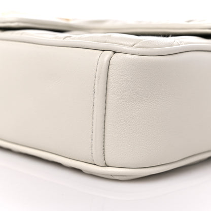 Prada Nappa Gaufre Medium Chain Flap Shoulder Bag White 8 of 10