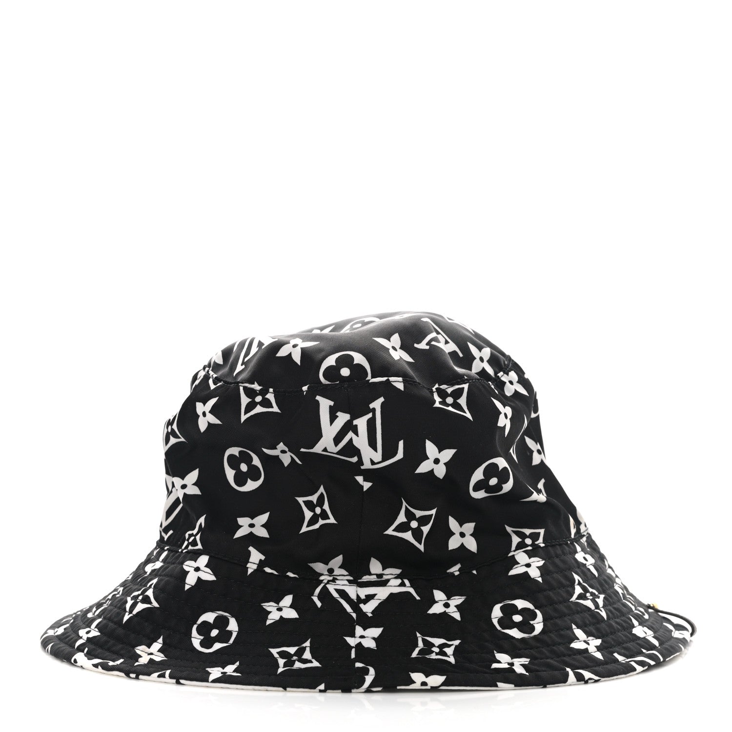 Louis Vuitton Nylon Monogram Reversible Bob Bucket Hat S Black White 6 of 9