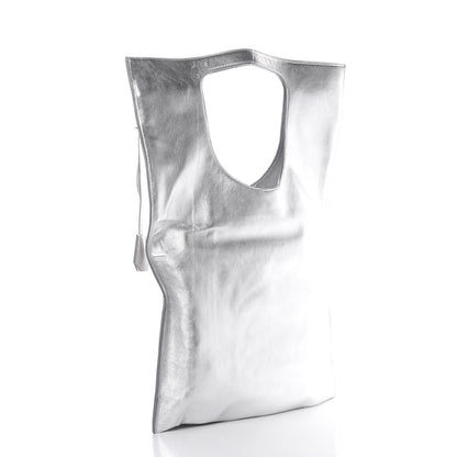 Tom Ford Metallic Calfskin Alix Padlock Zip Shoulder Bag Silver 4 of 14