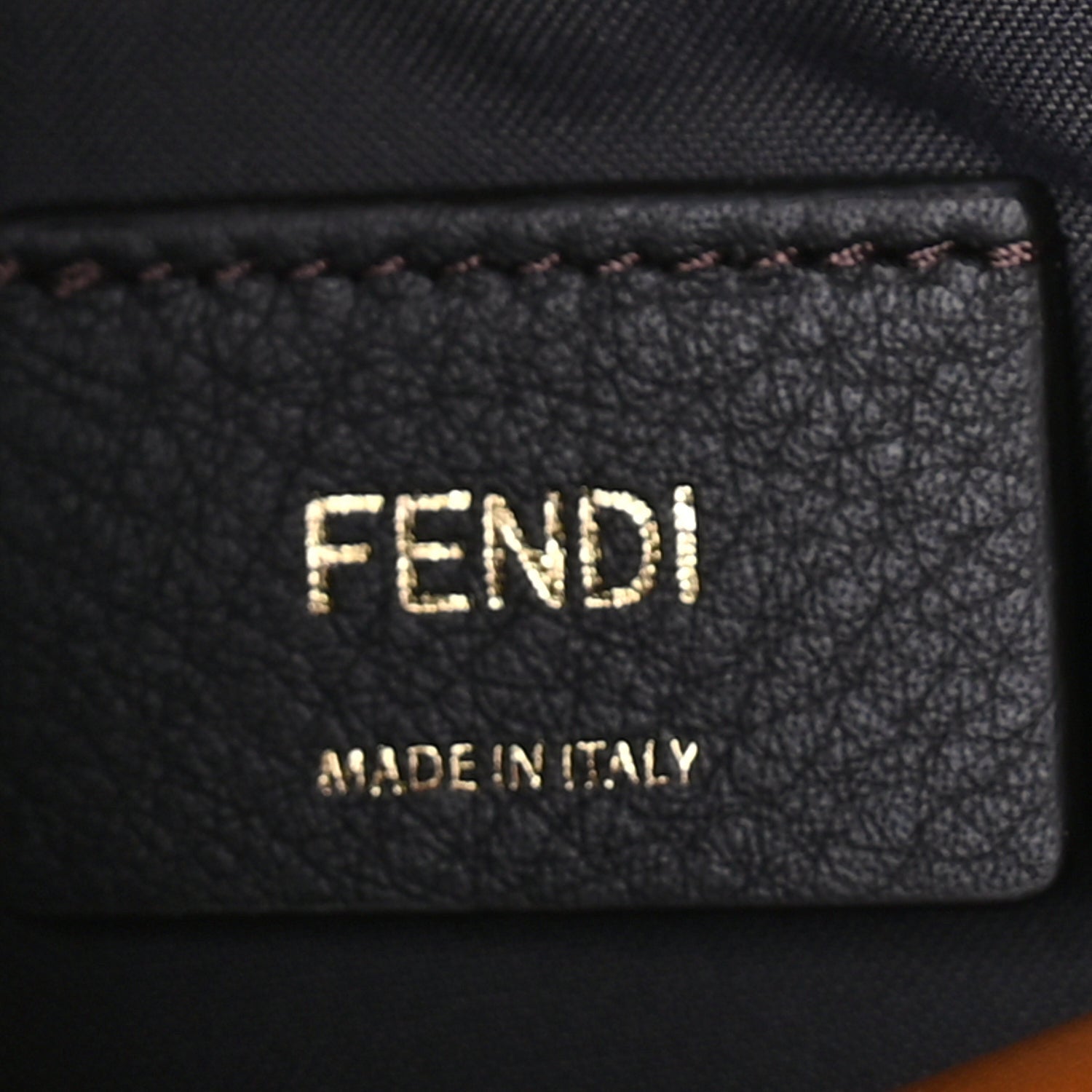 Fendi Vitello King Tamponato Logo Embossed Medium Wallet On Chain  Cuoio 5 of 7