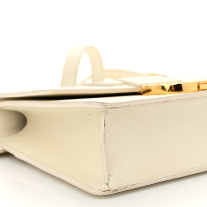 Christian Dior Grained Calfskin 30 Montaigne Flap Bag White 8 of 10