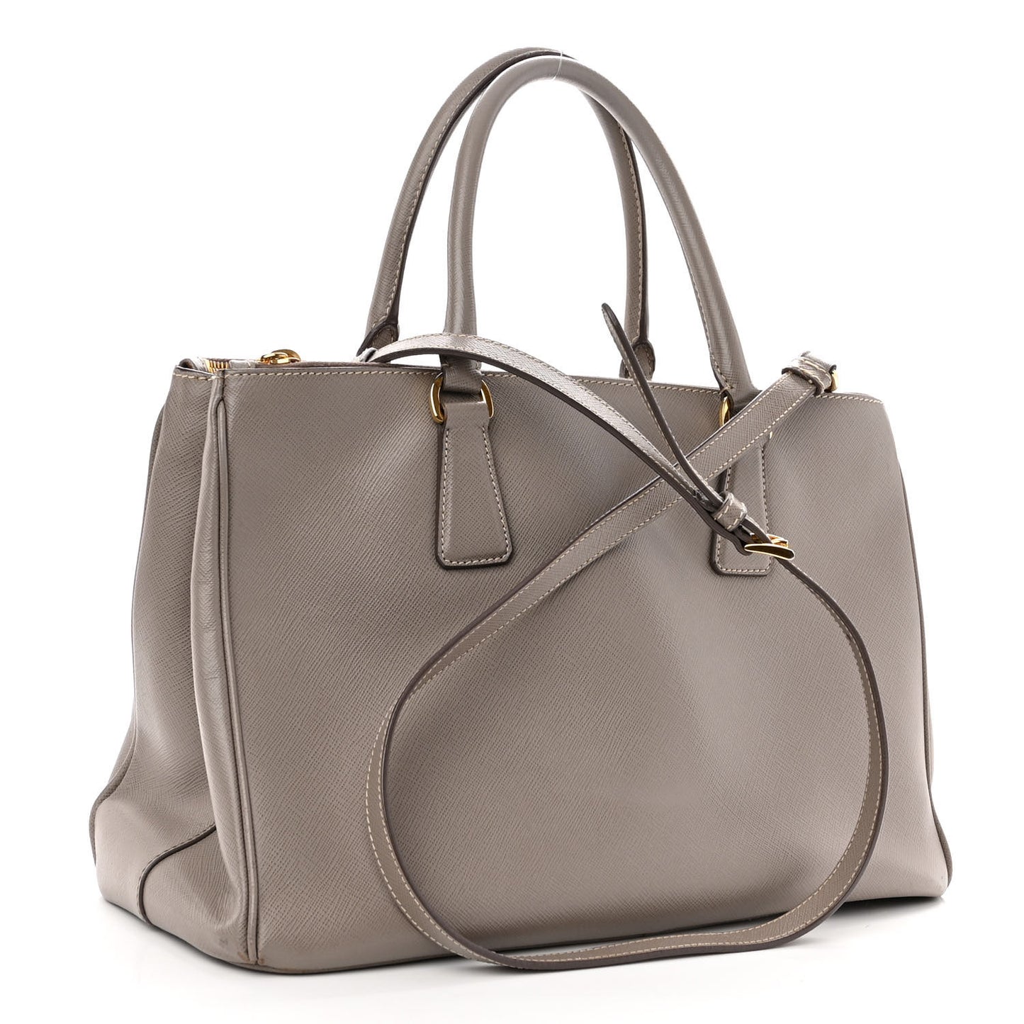 Saffiano Medium Galleria Double Zip Tote Argilla