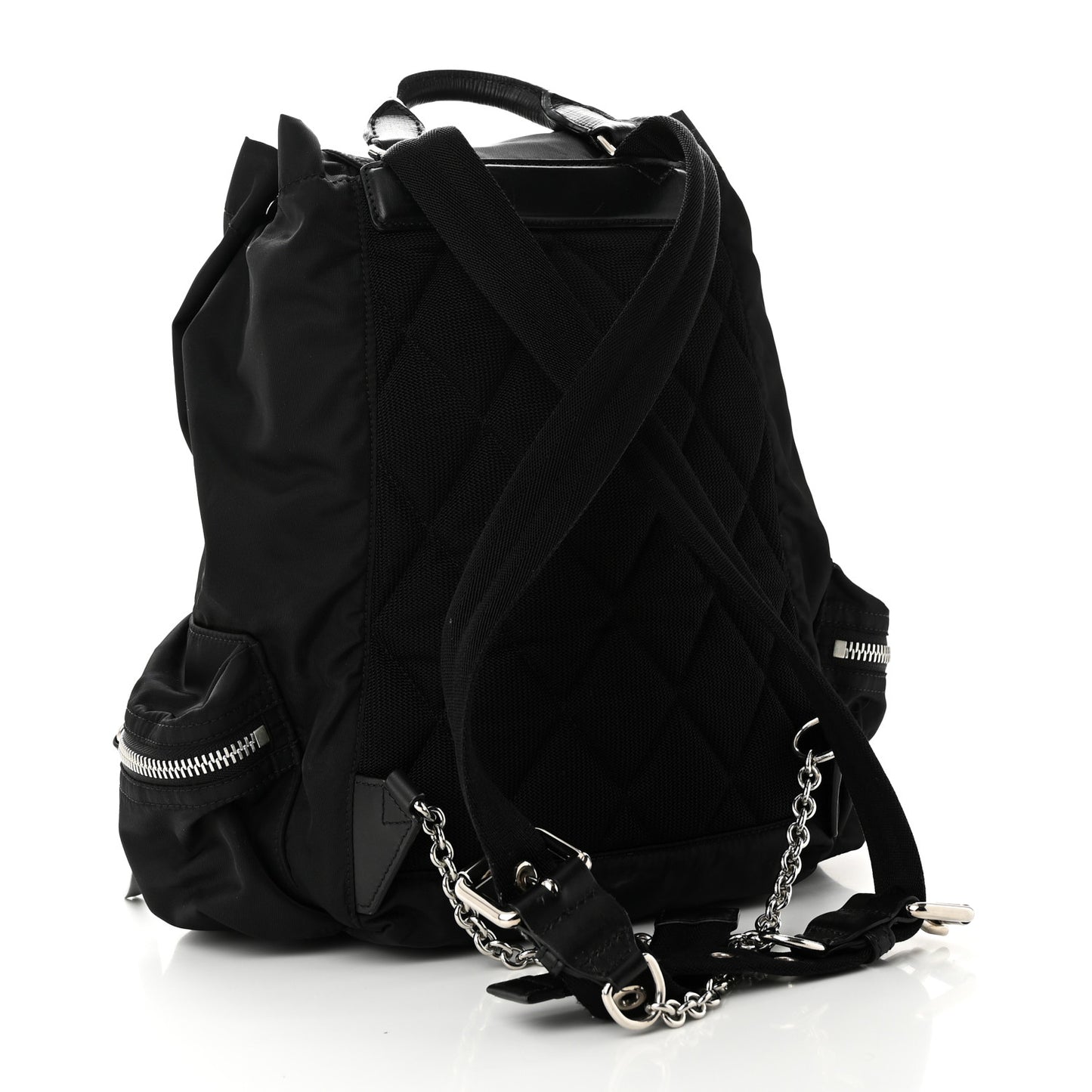 Technical Nylon Large Rucksack Backpack Black