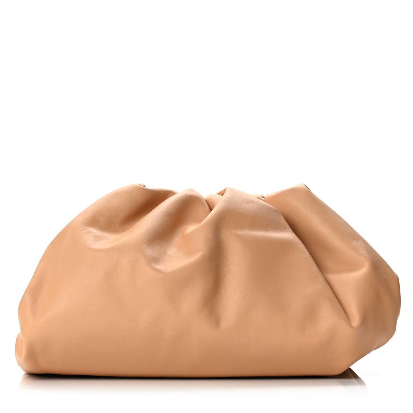 Smooth Butter Calf The Pouch Oversized Clutch Biscotto