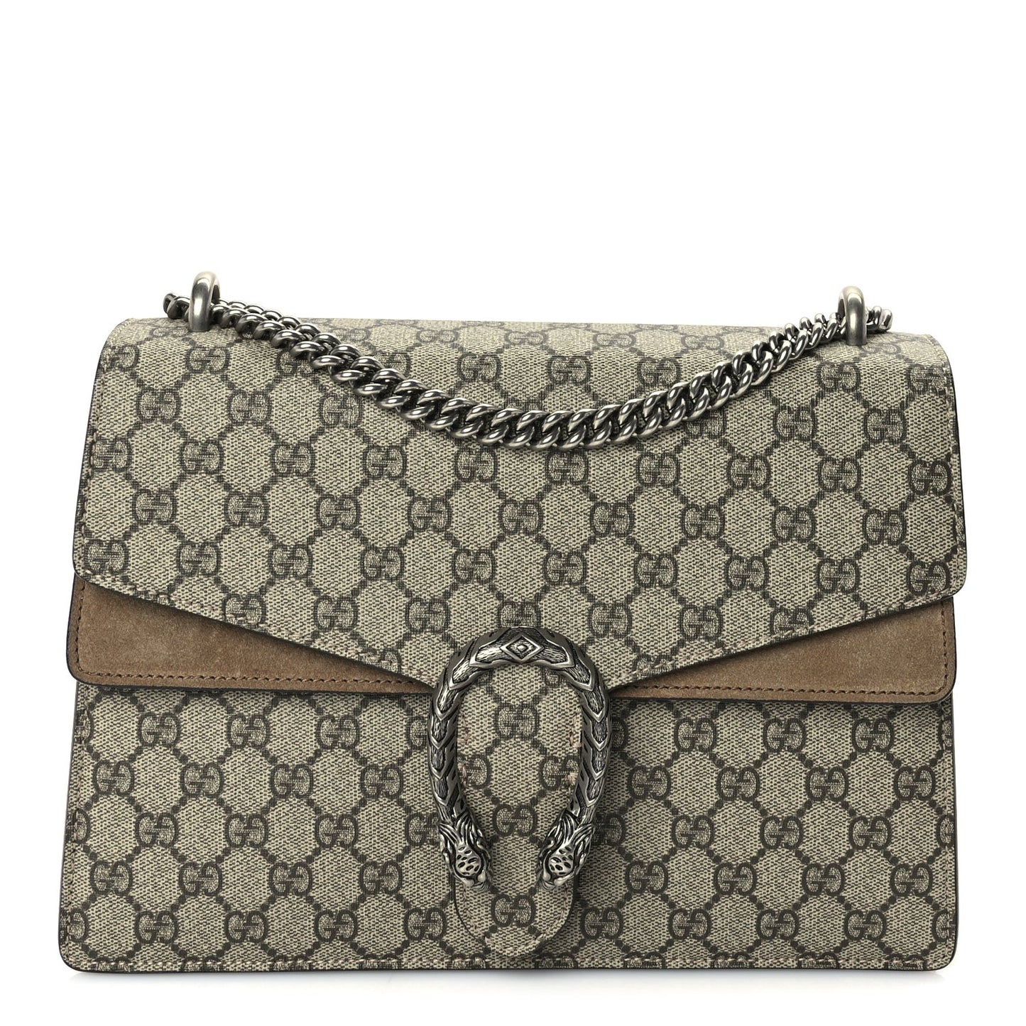 GG Supreme Monogram Medium Dionysus Shoulder Bag Taupe