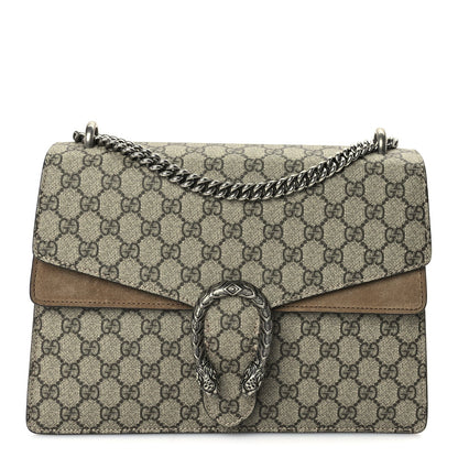 Gucci GG Supreme Monogram Medium Dionysus Shoulder Bag Taupe 1 of 9