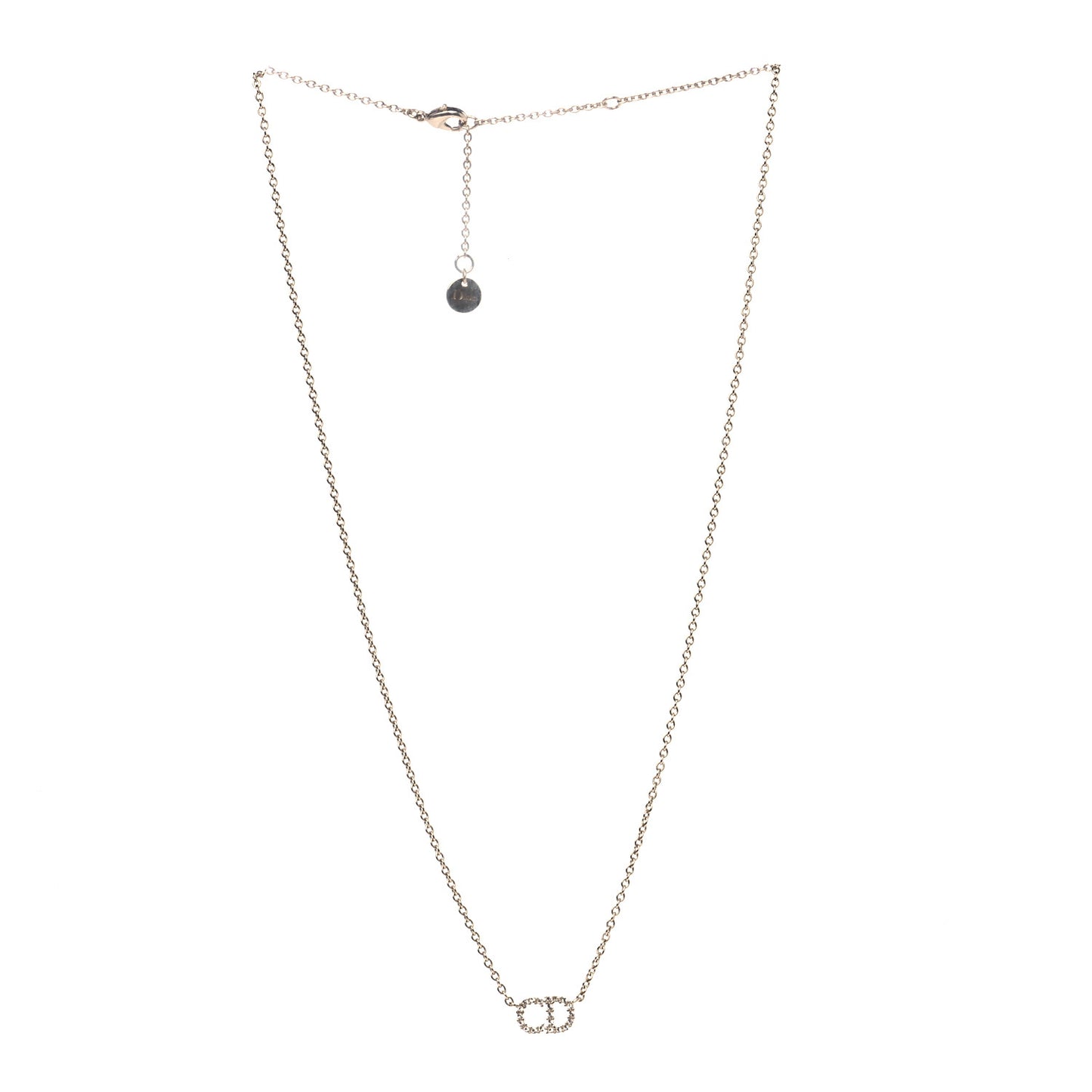 Metal Crystal Clair D Lune Necklace Gold