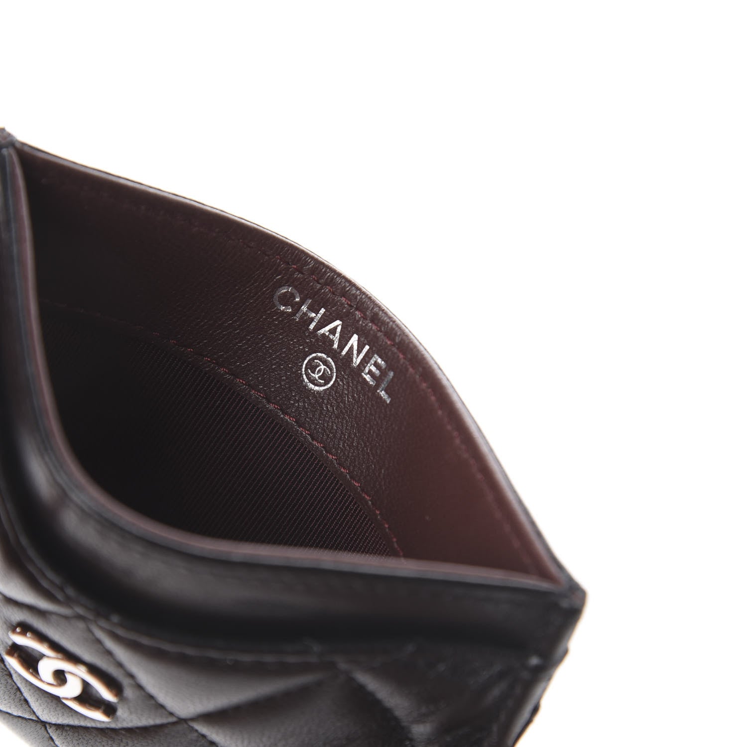 Chanel Lambskin Quilted Card Holder Black 5 of 7