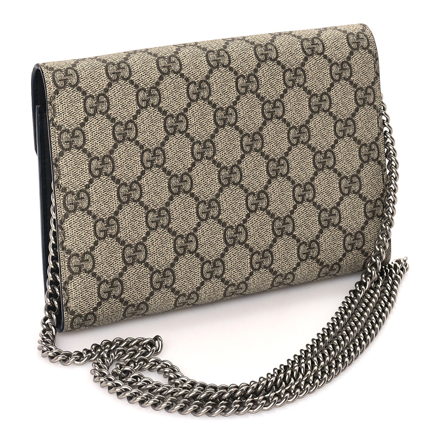 Gucci GG Supreme Monogram Mini Dionysus Chain Wallet Beige Taupe 2 of 8