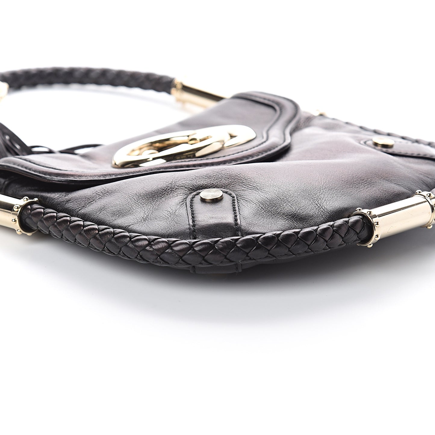 Calfskin Small Britt Tassel Shoulder Bag Black