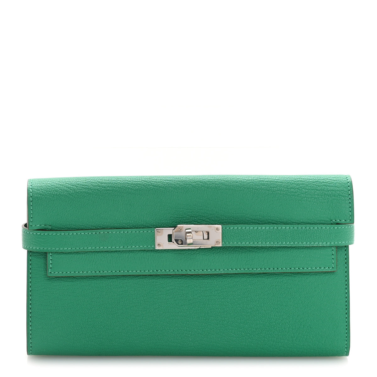 Hermes Chevre Mysore Kelly Longue Wallet Menthe 1 of 8