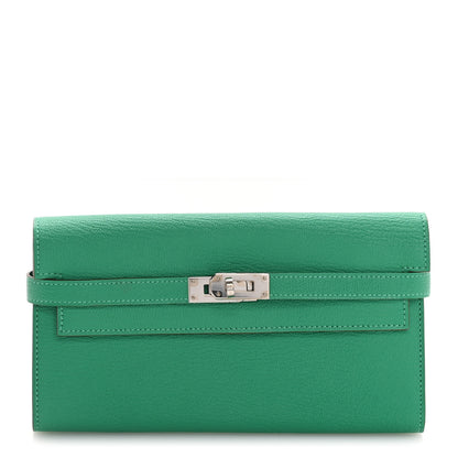Hermes Chevre Mysore Kelly Longue Wallet Menthe 1 of 8