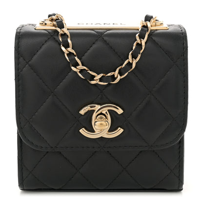 Chanel Lambskin Quilted Mini Trendy CC Chain Wallet Black 1 of 11