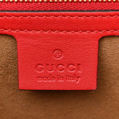 Gucci GG Supreme Monogram Calfskin Medium Padlock Shoulder Bag Beige Hibiscus Red New Rosette 6 of 16