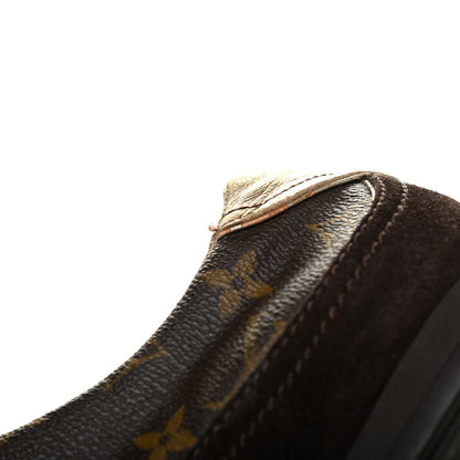Louis Vuitton Monogram Suede Patent Speeding Velcro Sneakers 39 8 of 10