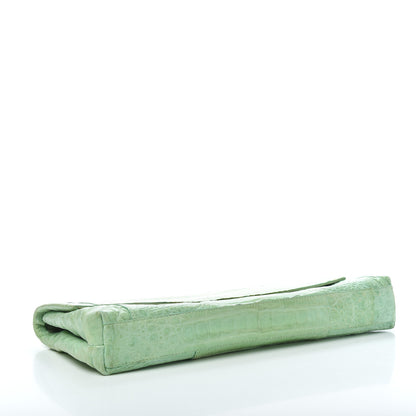 Nancy Gonzalez Crocodile Foldover Clutch Seafoam 3 of 9