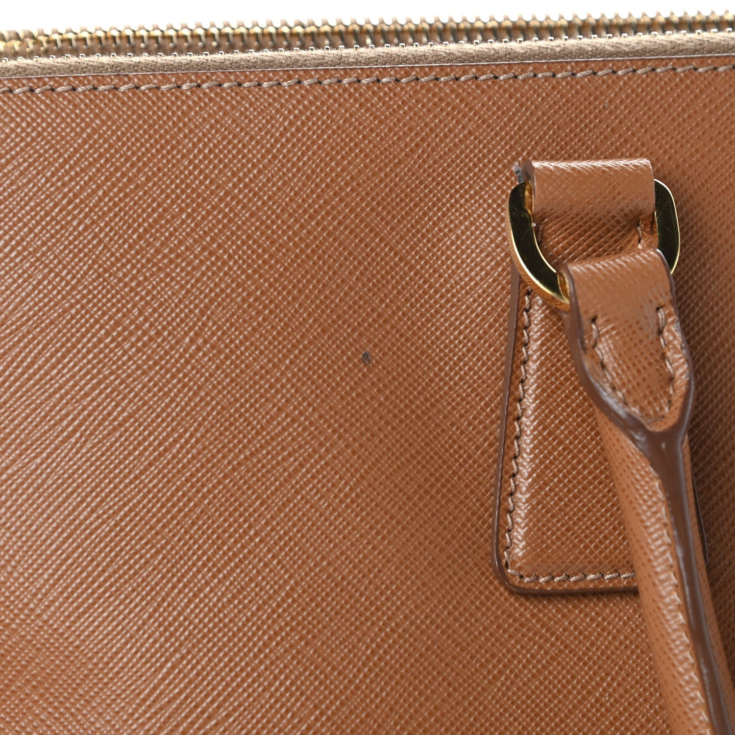 Prada Saffiano Medium Galleria Double Zip Tote Caramel 17 of 18