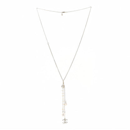 Chanel Pearl CC Star Drop Necklace Gold 3 of 5