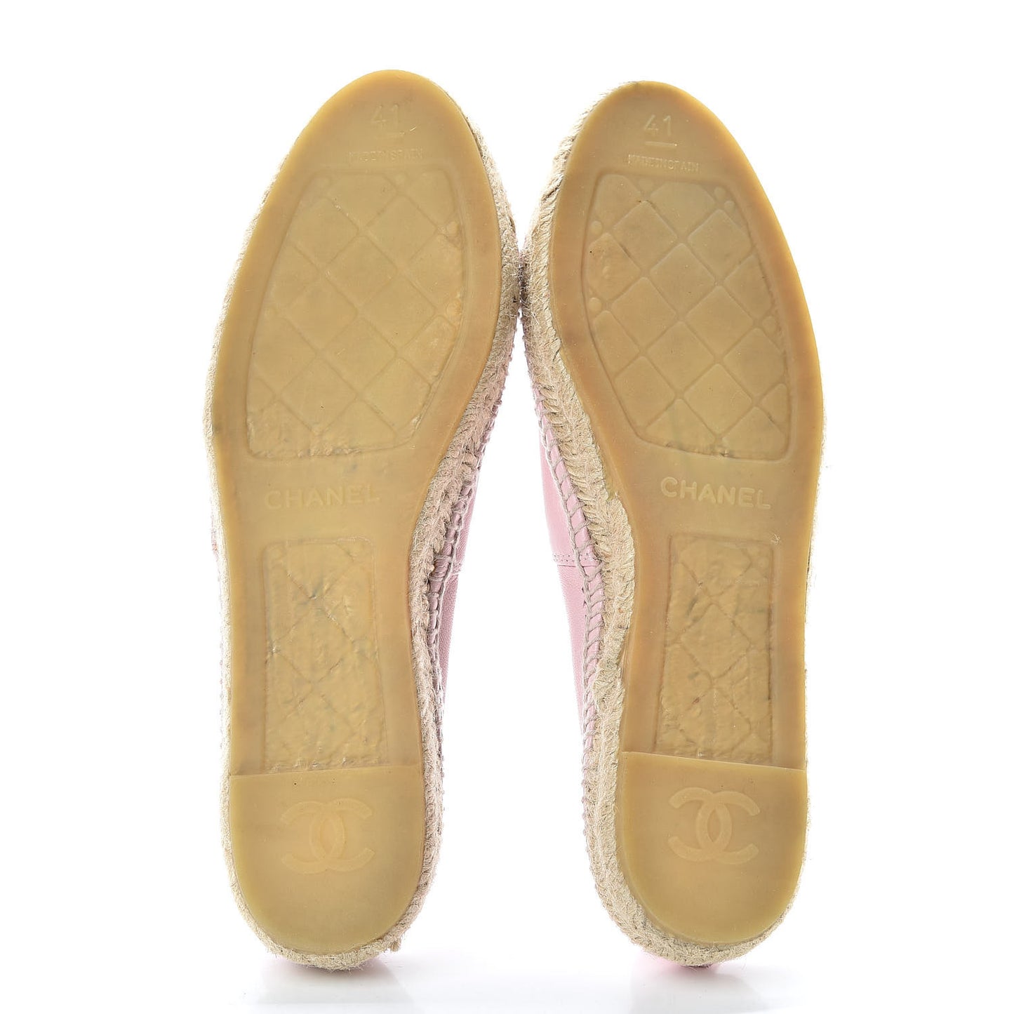 Lambskin CC Espadrilles 41 Light Pink