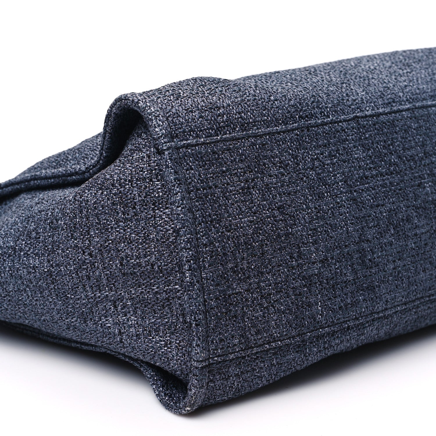 Chanel Woven Straw Raffia Medium Deauville Tote Navy 9 of 10