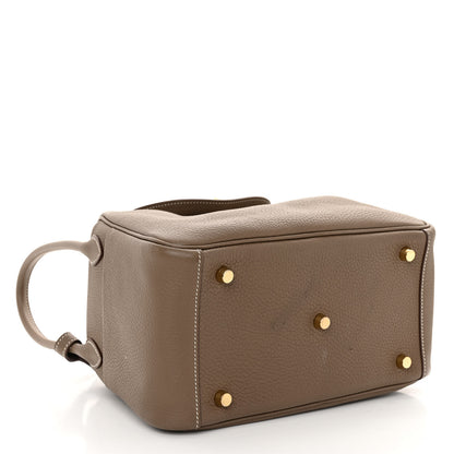 Hermes Taurillon Clemence Lindy 26 Etoupe 4 of 10