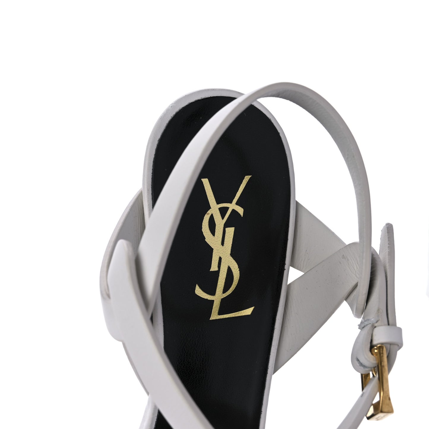 Calfskin Tribute 75 Platform Sandals 38.5 White