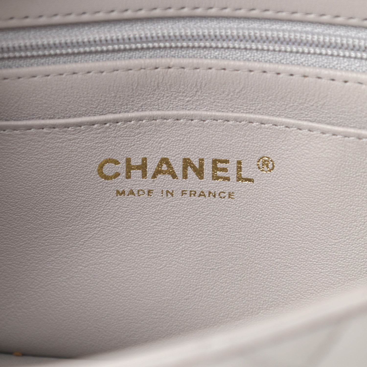 Chanel Lambskin Quilted Mini Top Handle Rectangular Flap Grey 6 of 12