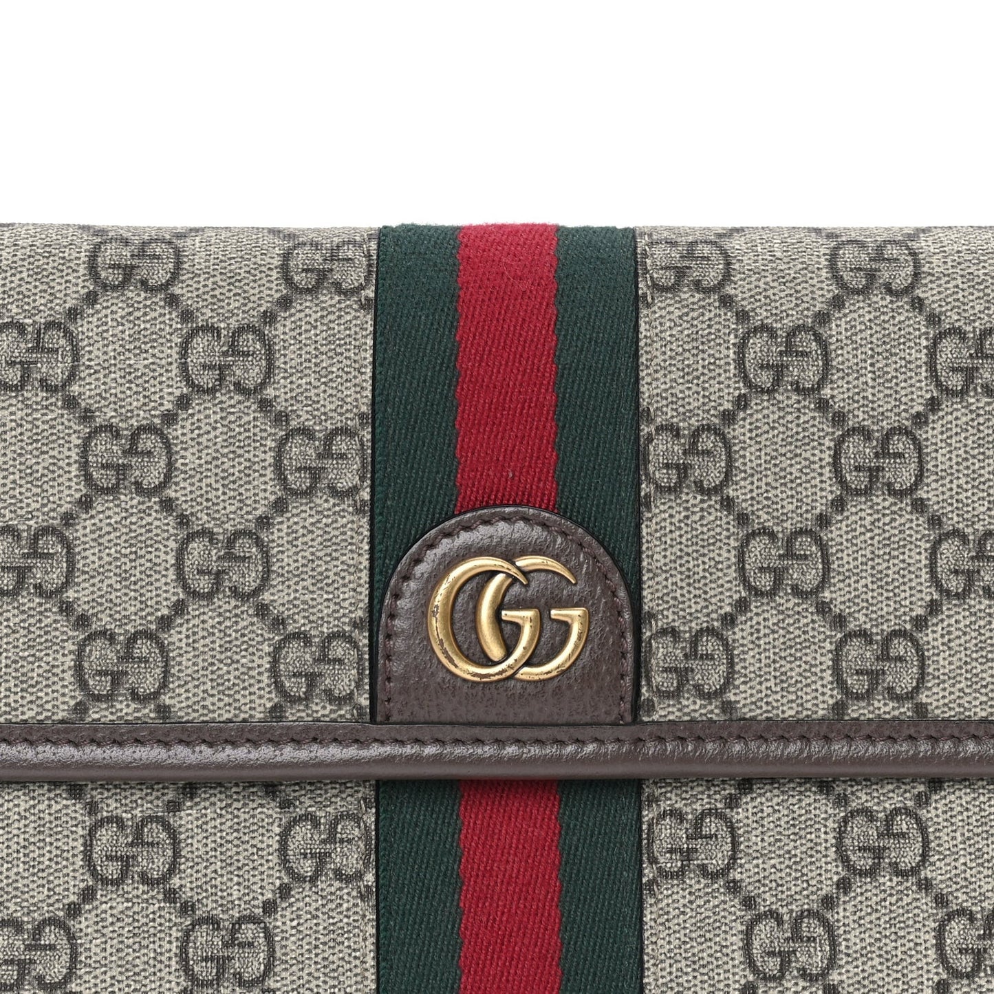 GG Supreme Monogram Web Small Ophidia Belt Bag  Brown