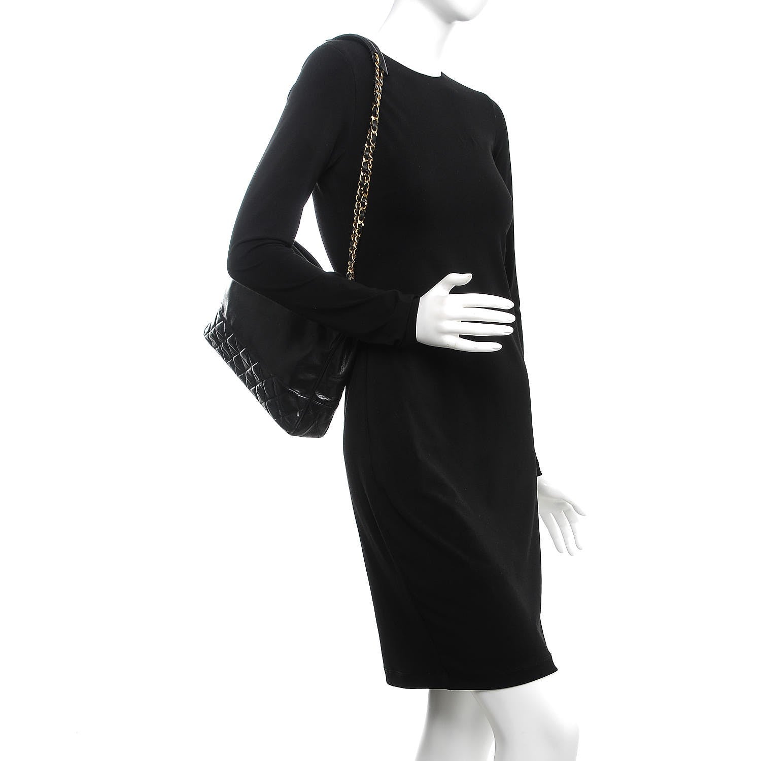 Chanel Lambskin Quilted Shoulder Bag Black 2 of 14