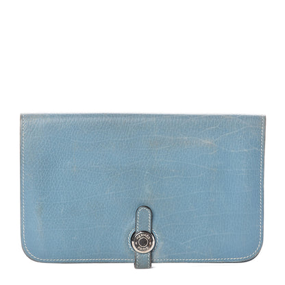 Hermes Togo Dogon Duo Wallet Blue Jean 1 of 11